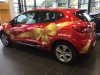 Renault Clio wrapped for Christmas