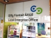 Self-adhesive graphics produced and applied to Local Enterprise Office Window